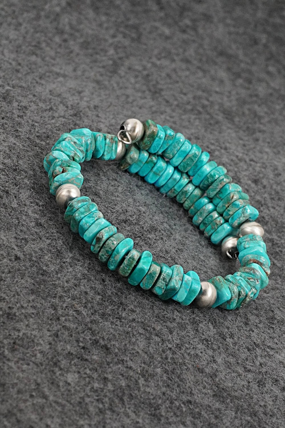 Turquoise & Sterling Silver Bracelet - Doreen Jake