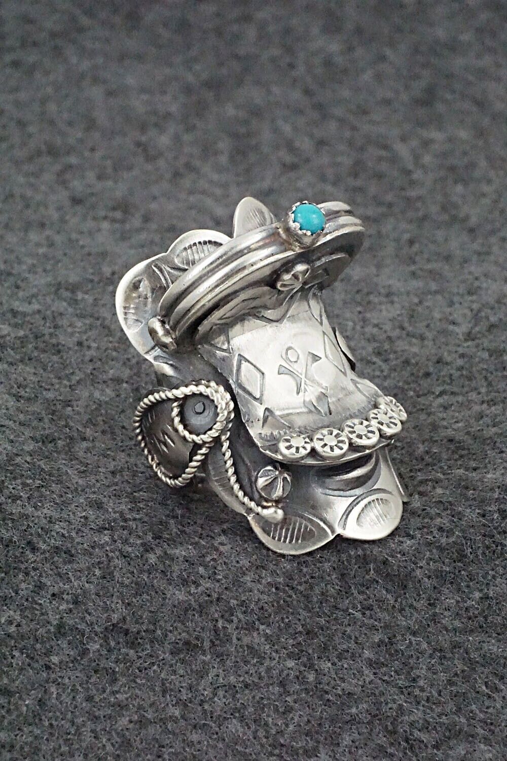 Turquoise & Sterling Silver Ring - Tim Yazzie - Size 10