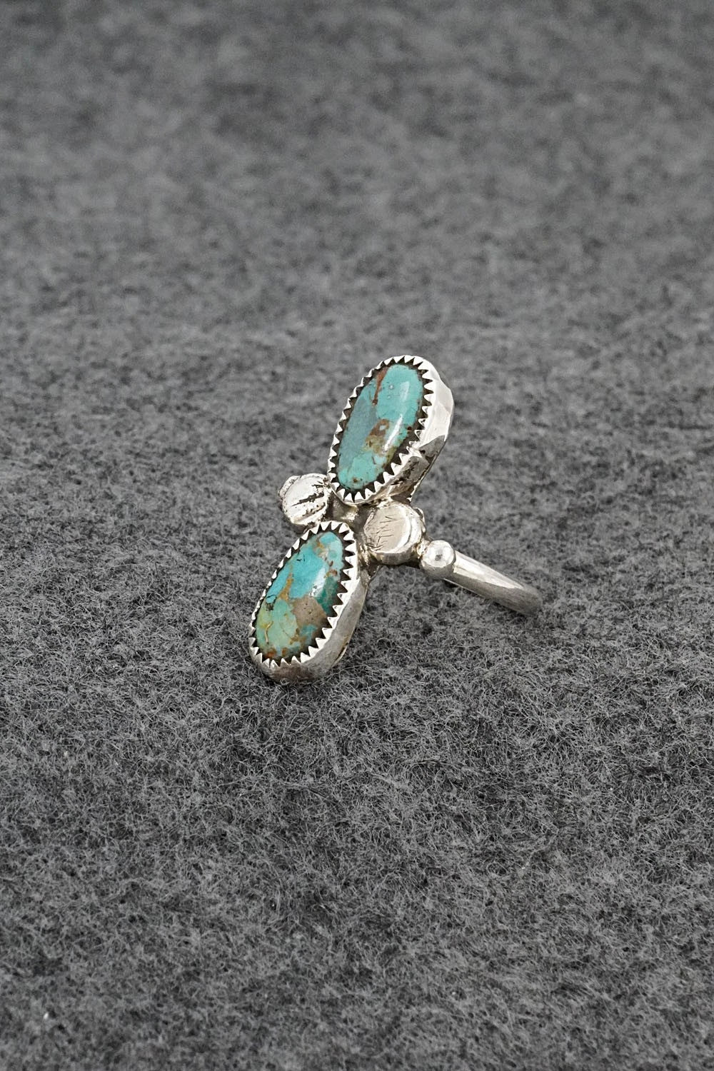 Turquoise & Sterling Silver Ring - Priscilla Reeder - Size 8