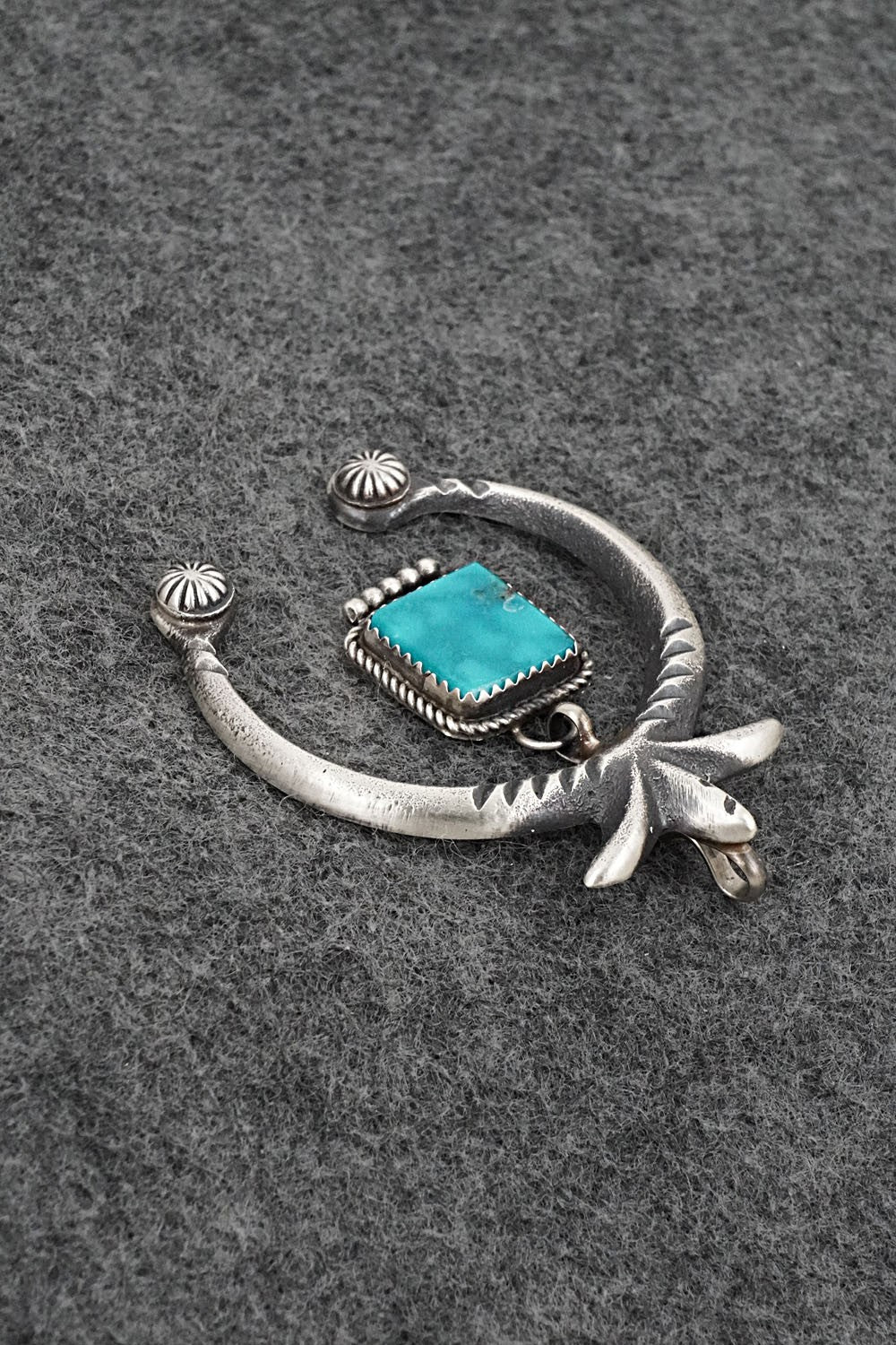 Turquoise & Sterling Silver Pendant - Martha Cayatiento