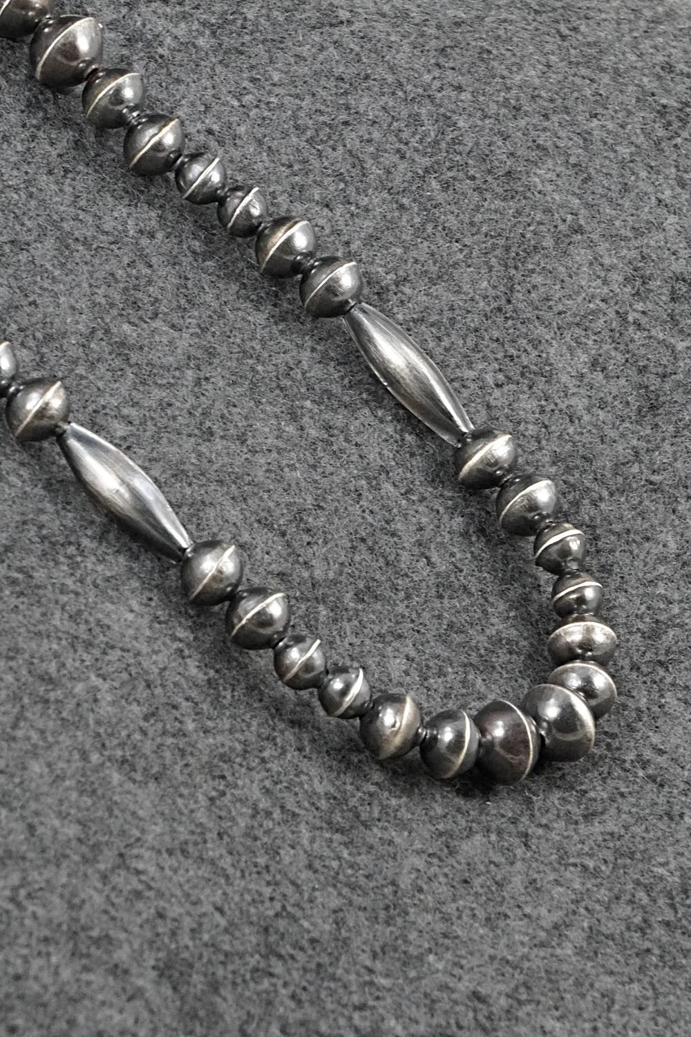 Sterling Silver Navajo Pearl Necklace 20" - Vintage