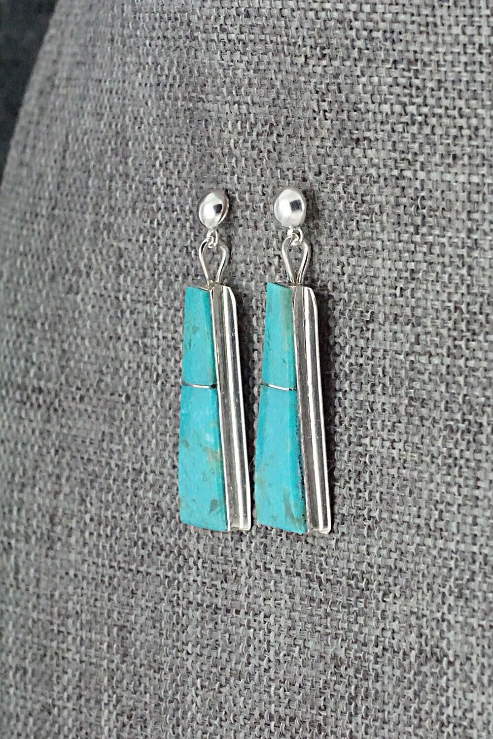 Turquoise & Sterling Silver Earrings - Brenda Pete