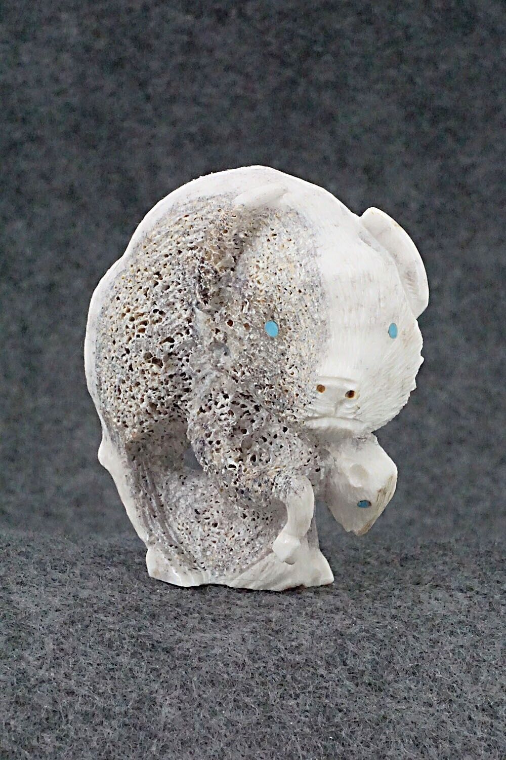 Buffalo and Calf Zuni Fetish Carving - Chris Peina