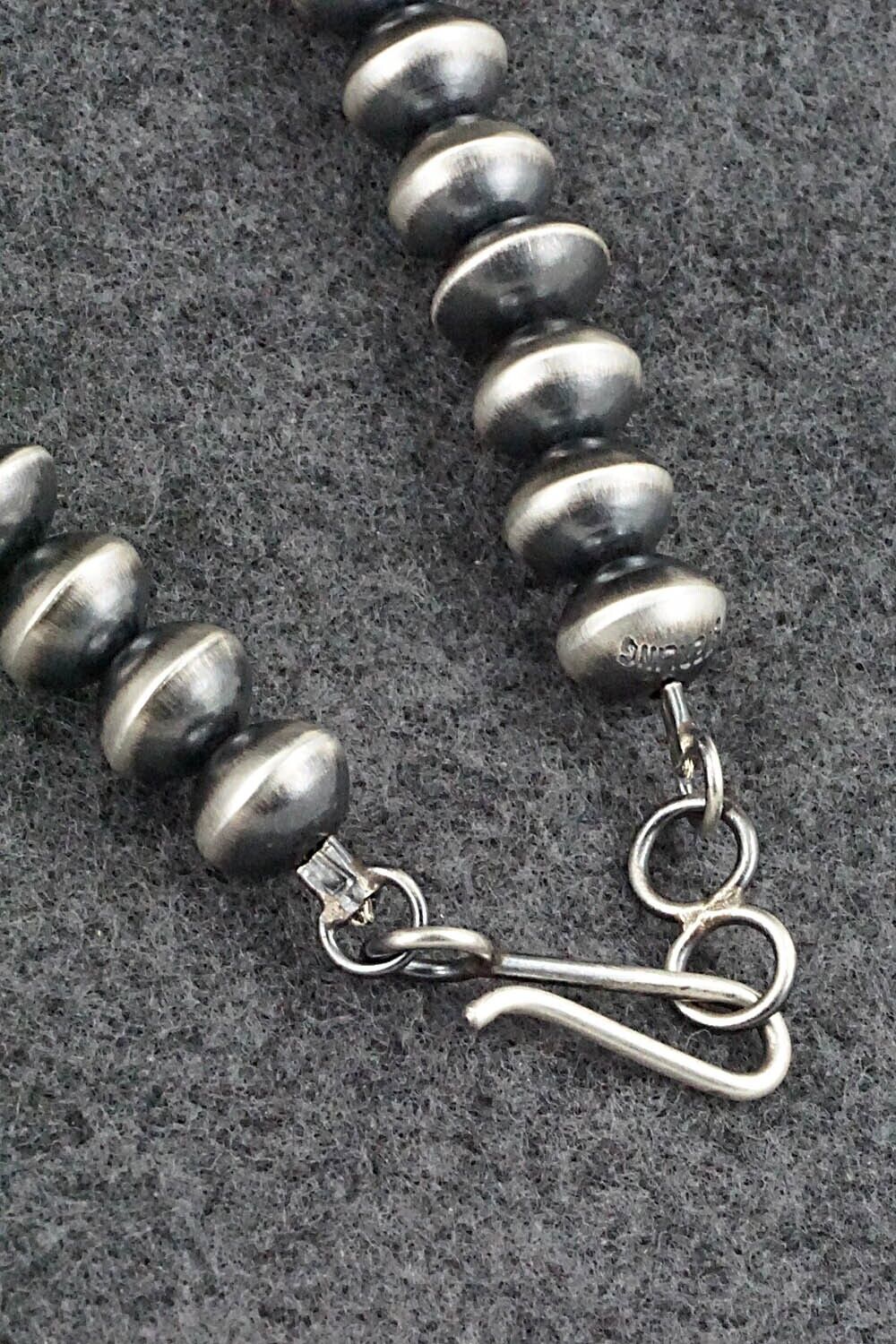 Sterling Silver Navajo Pearl Necklace 20" - Preston Haley