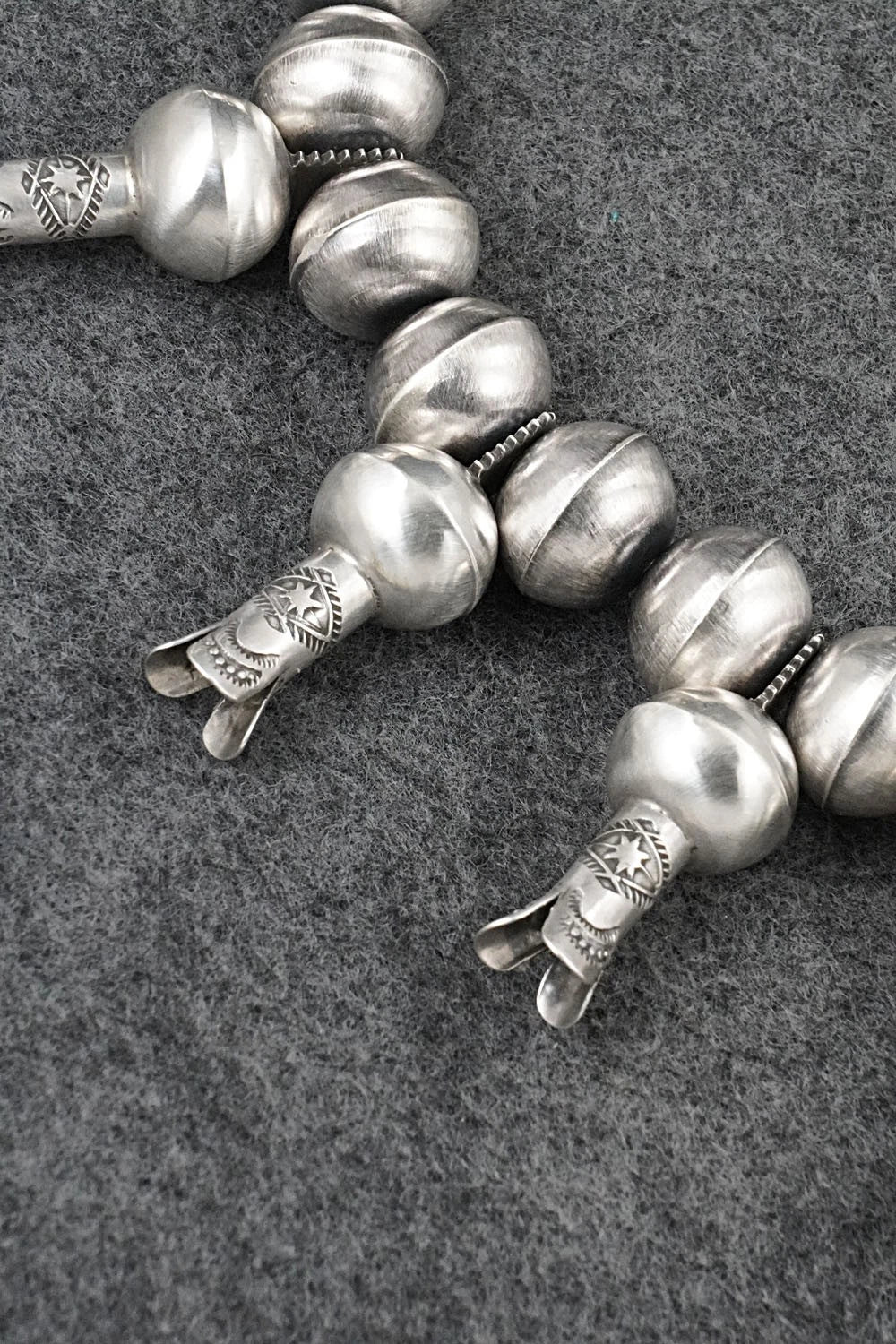 Turquoise & Sterling Silver Squash Blossom Necklace - Chris Hale