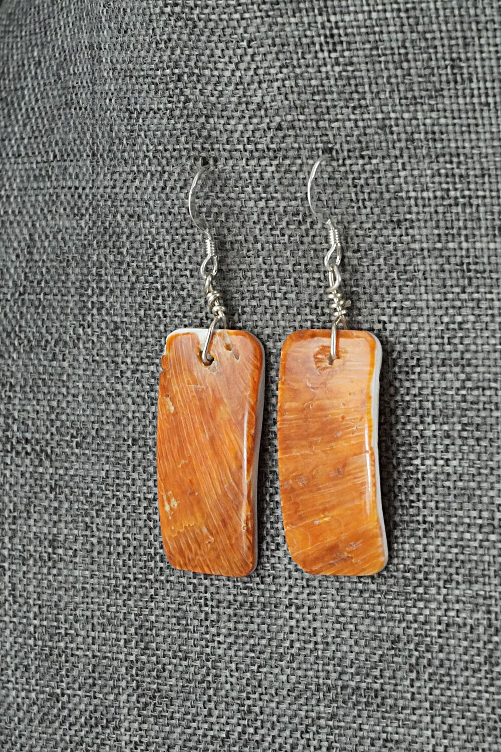 Spiny Oyster & Sterling Silver Earrings - Louise Joe