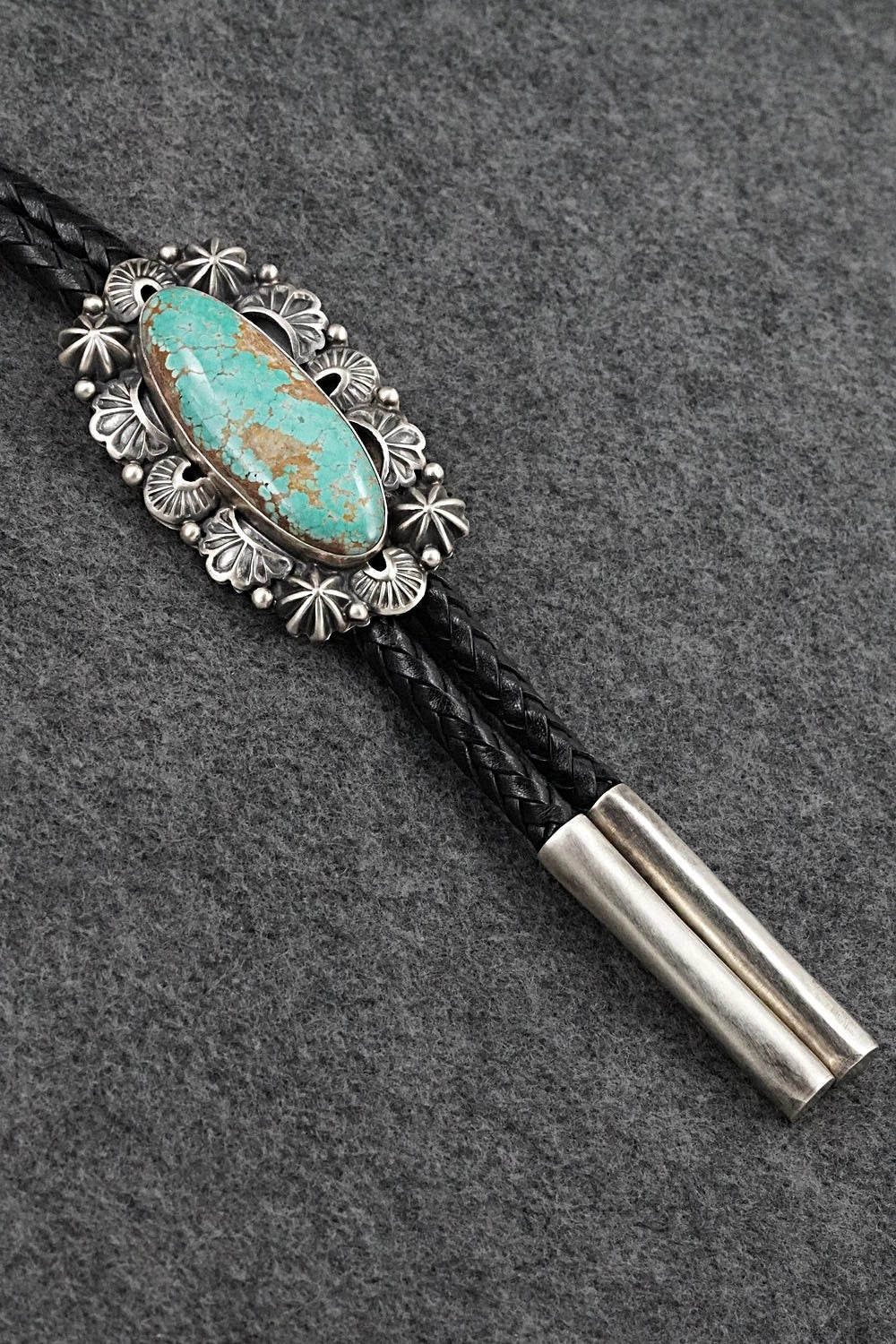 Turquoise & Sterling Silver Bolo Tie - Darrin Livingston