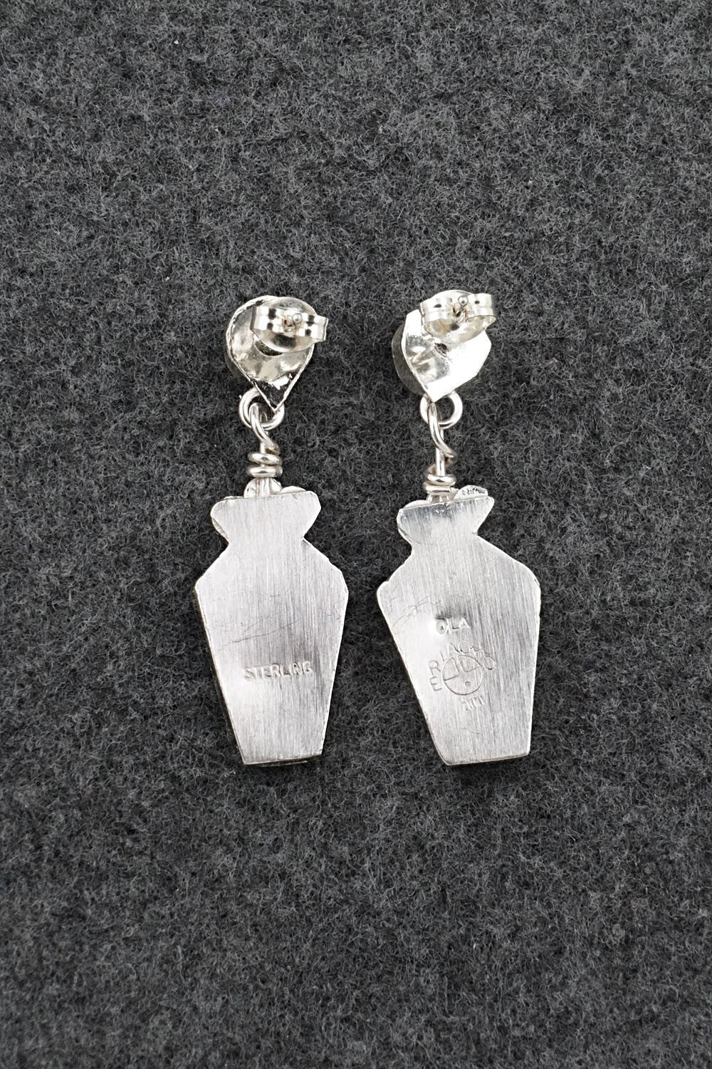 Multi Stone Inlay & Sterling Silver Earrings - Ola Eriacho