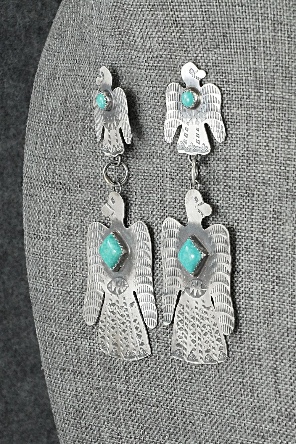 Turquoise & Sterling Silver Earrings - Gabrielle Yazzie
