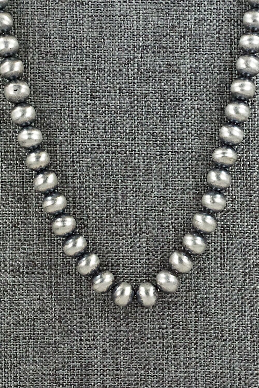 Sterling Silver Navajo Pearl Necklace 72" - Bryannen Halwood