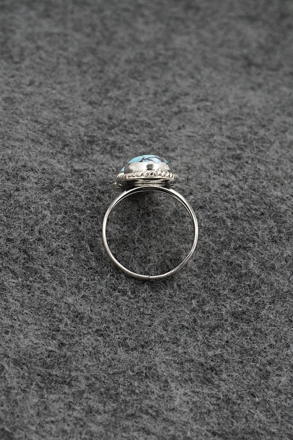 Turquoise & Sterling Silver Ring - Eugene Gruber - Size 6