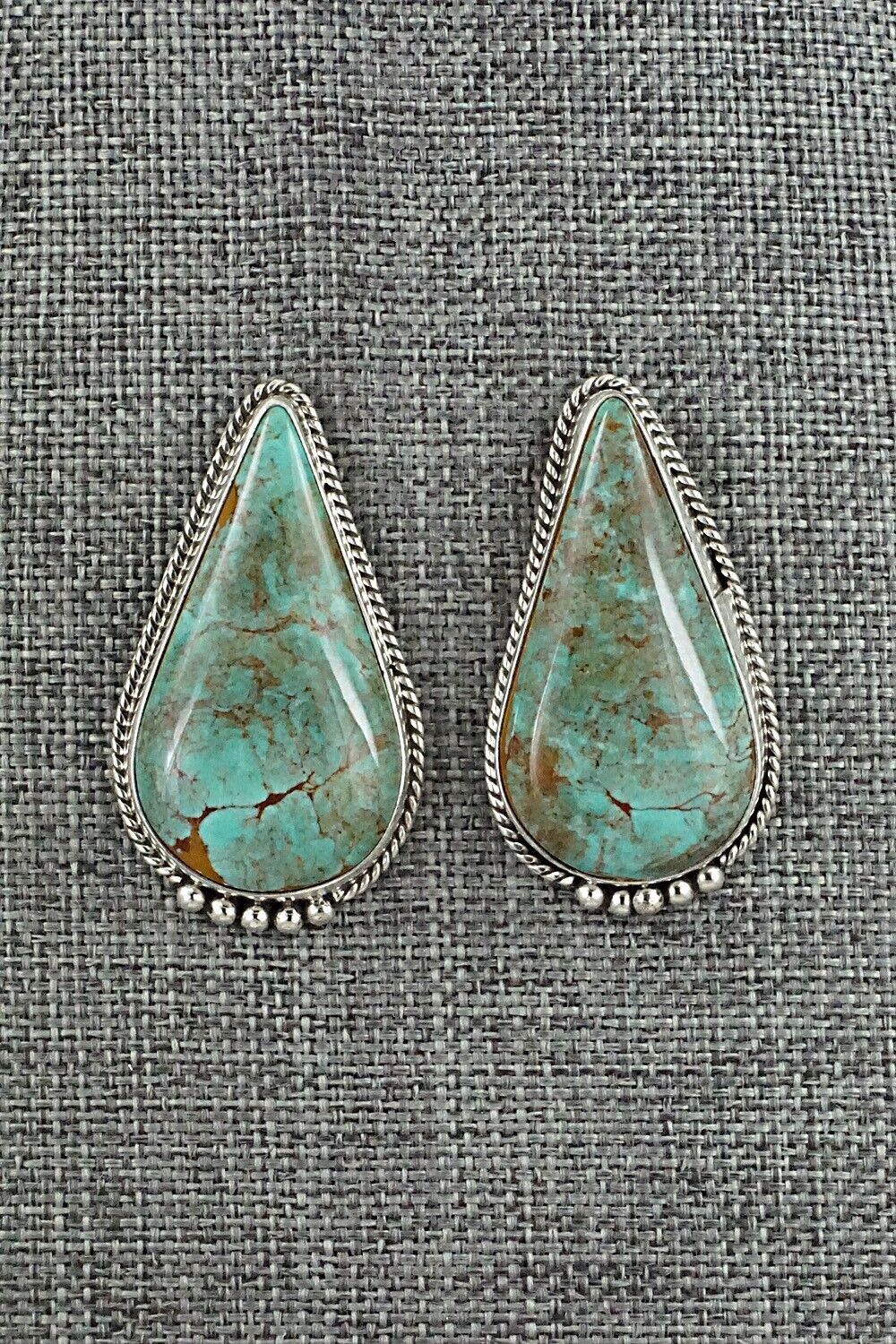 Turquoise & Sterling Silver Earrings - Rena Begay