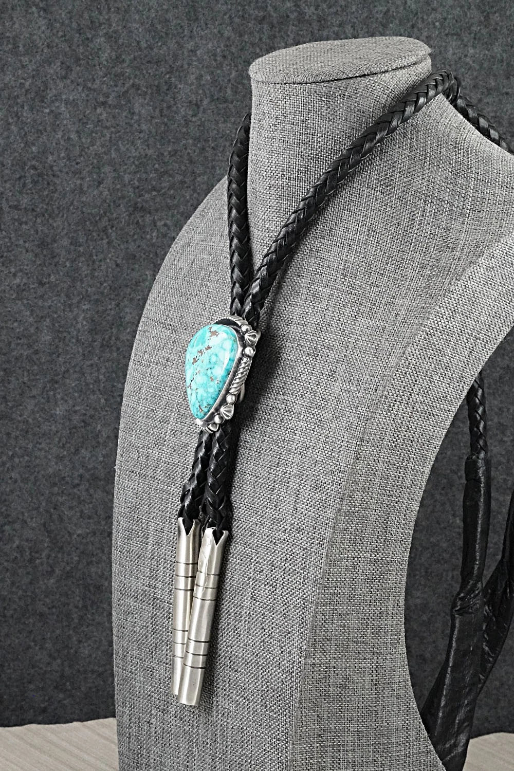 Turquoise & Sterling Silver Bolo Tie - Bob Becenti