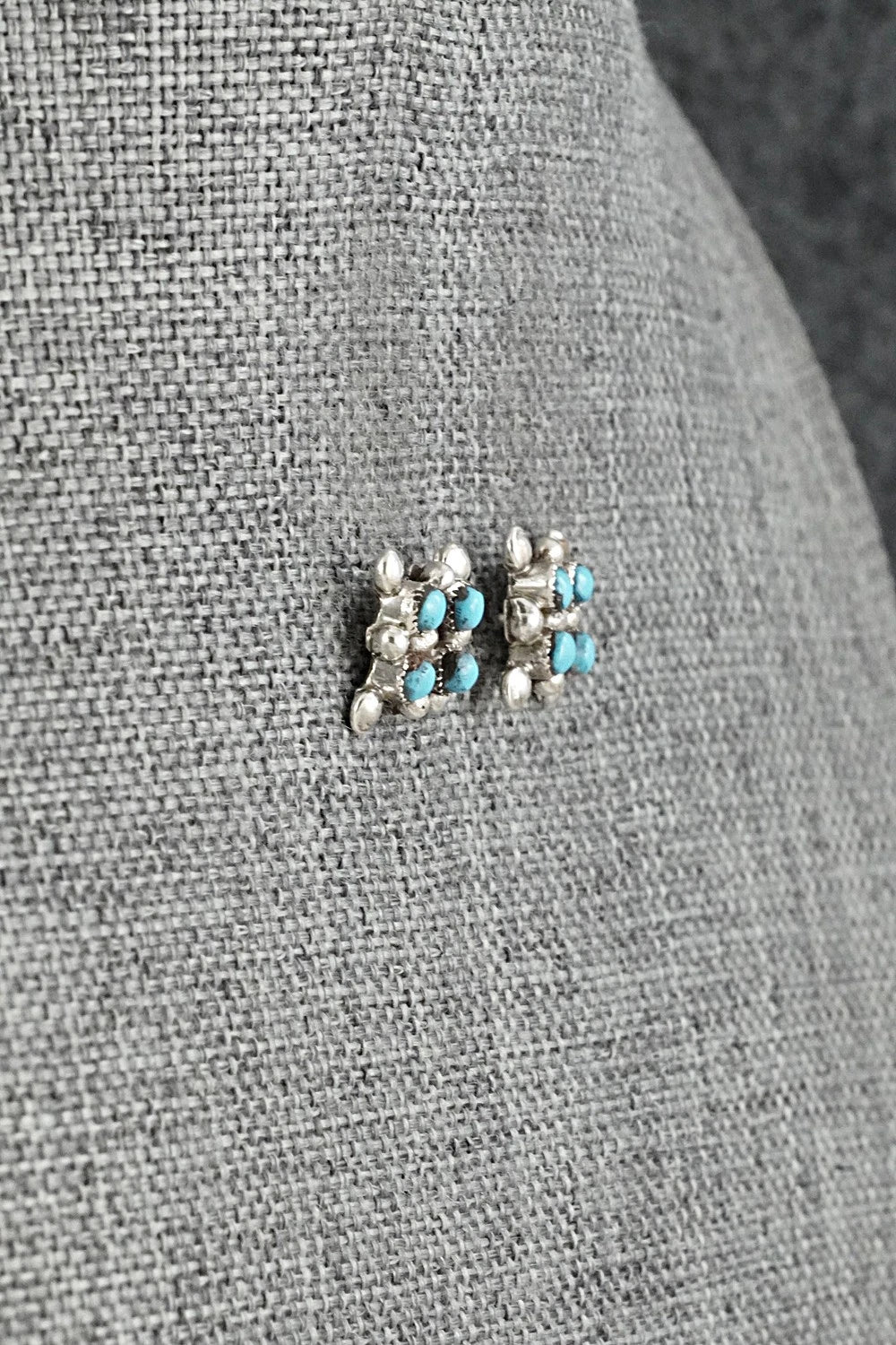 Turquoise & Sterling Silver Earrings - Calvert Lamy