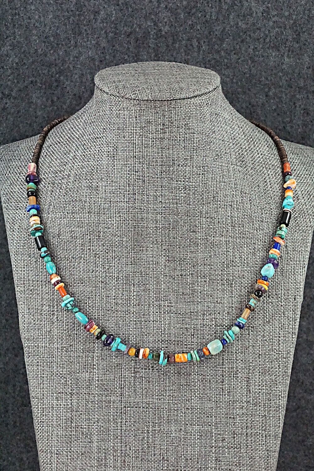 Multi Stone and Sterling Silver Necklace - Helen Tsosie