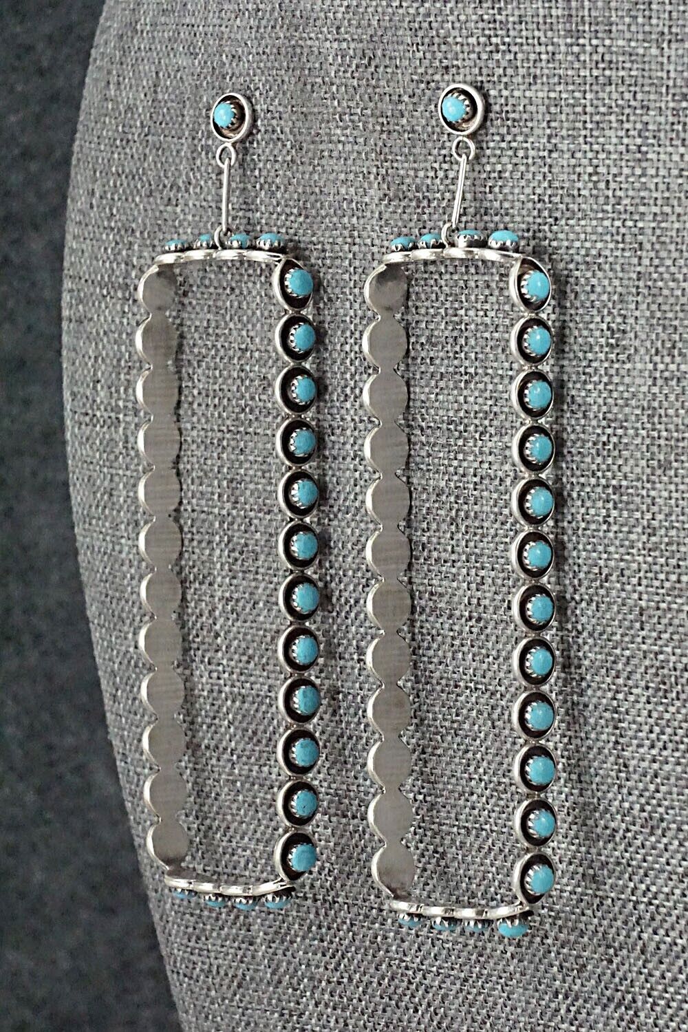 Turquoise & Sterling Silver Earrings - Iva Booqua