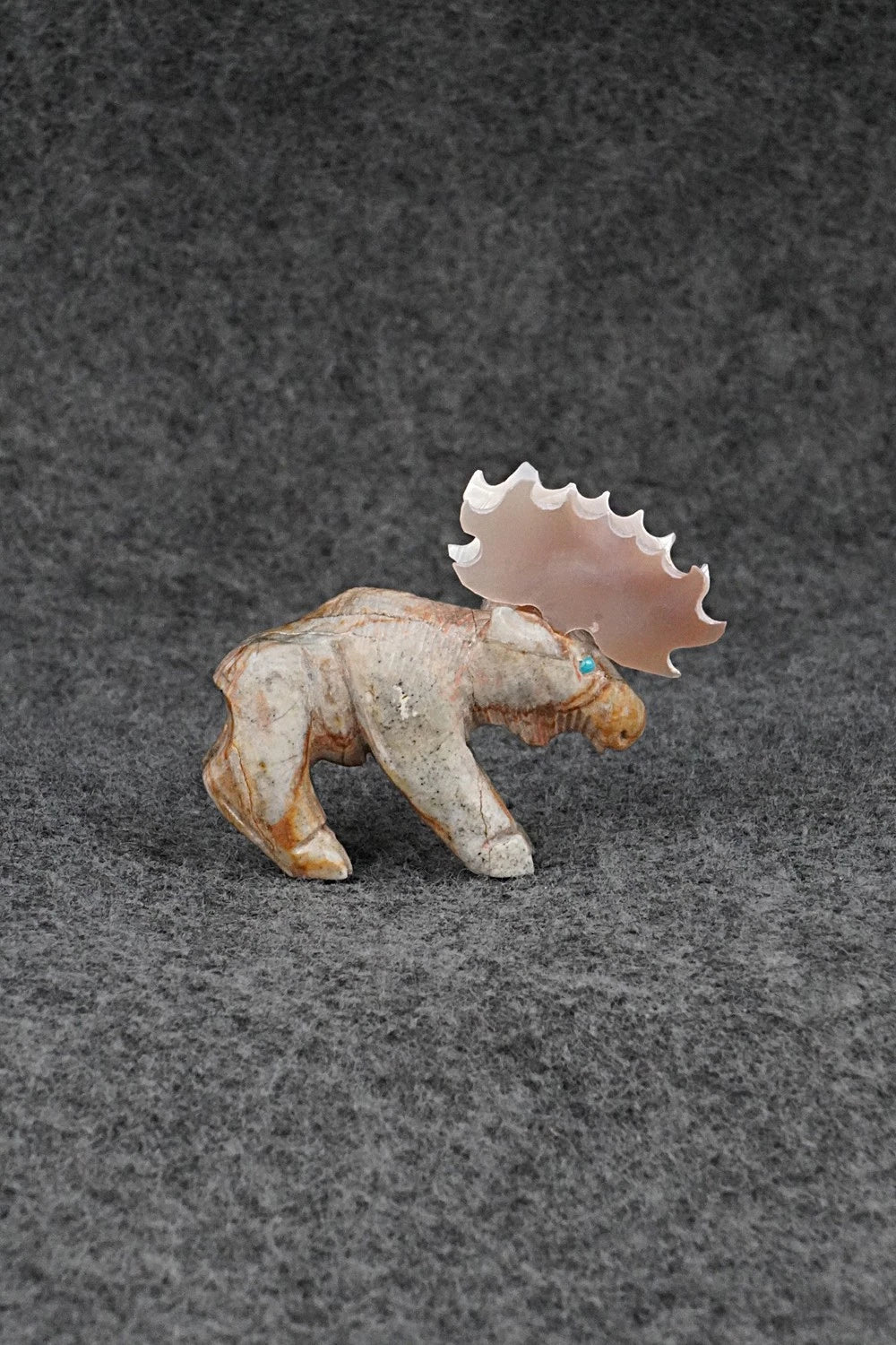 Moose Zuni Fetish Carving - Jonas Hustito