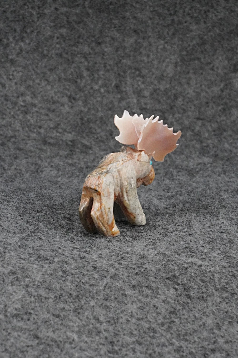 Moose Zuni Fetish Carving - Jonas Hustito