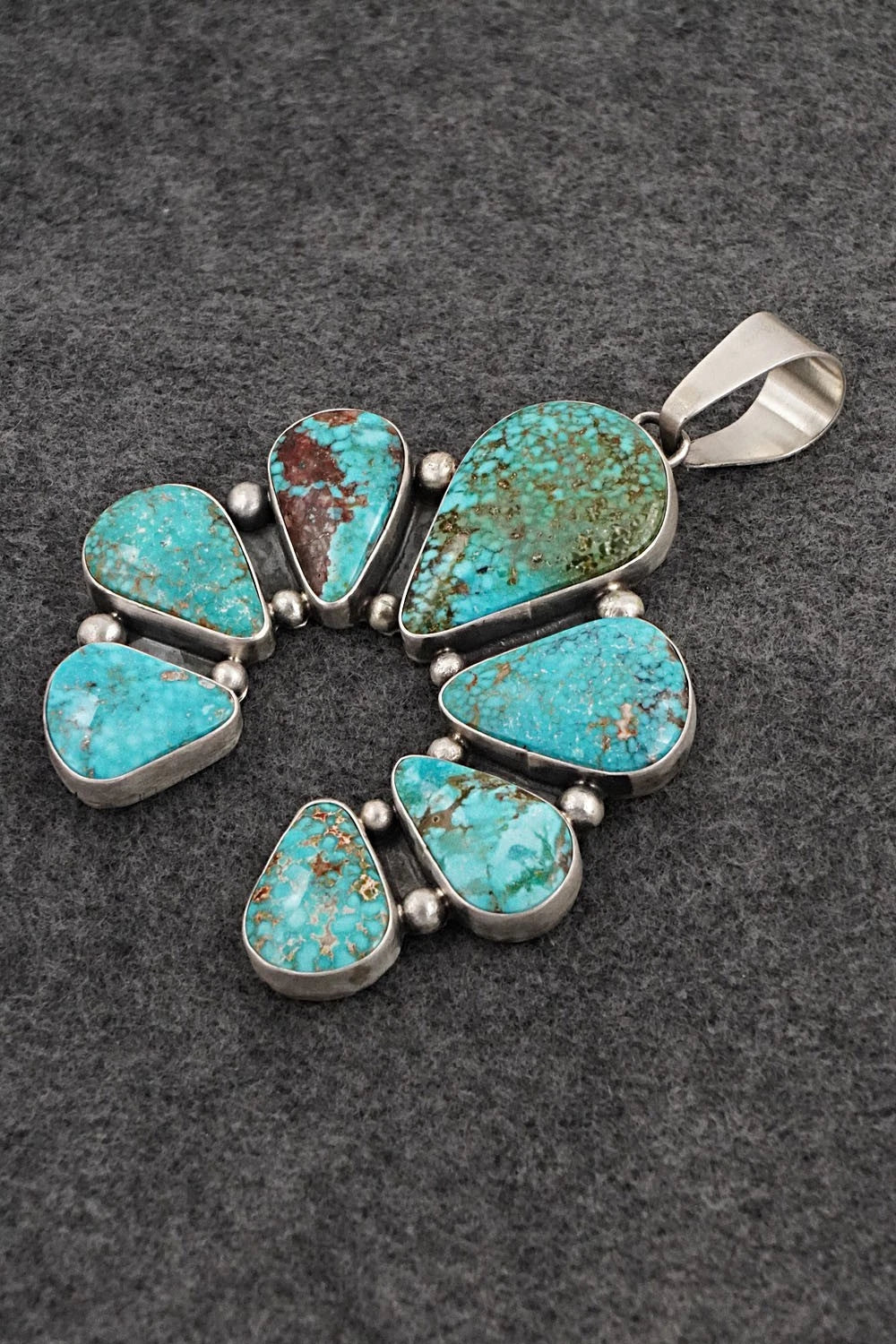 Turquoise & Sterling Silver Pendant - Darrin Livingston