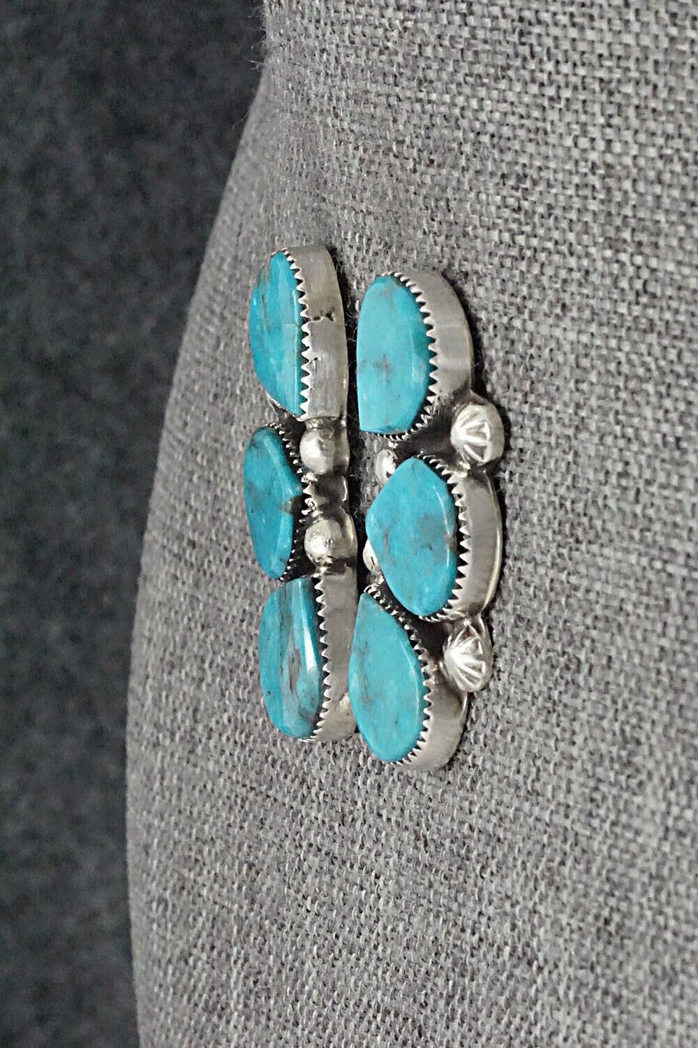 Turquoise & Sterling Silver Earrings - Selina Warner