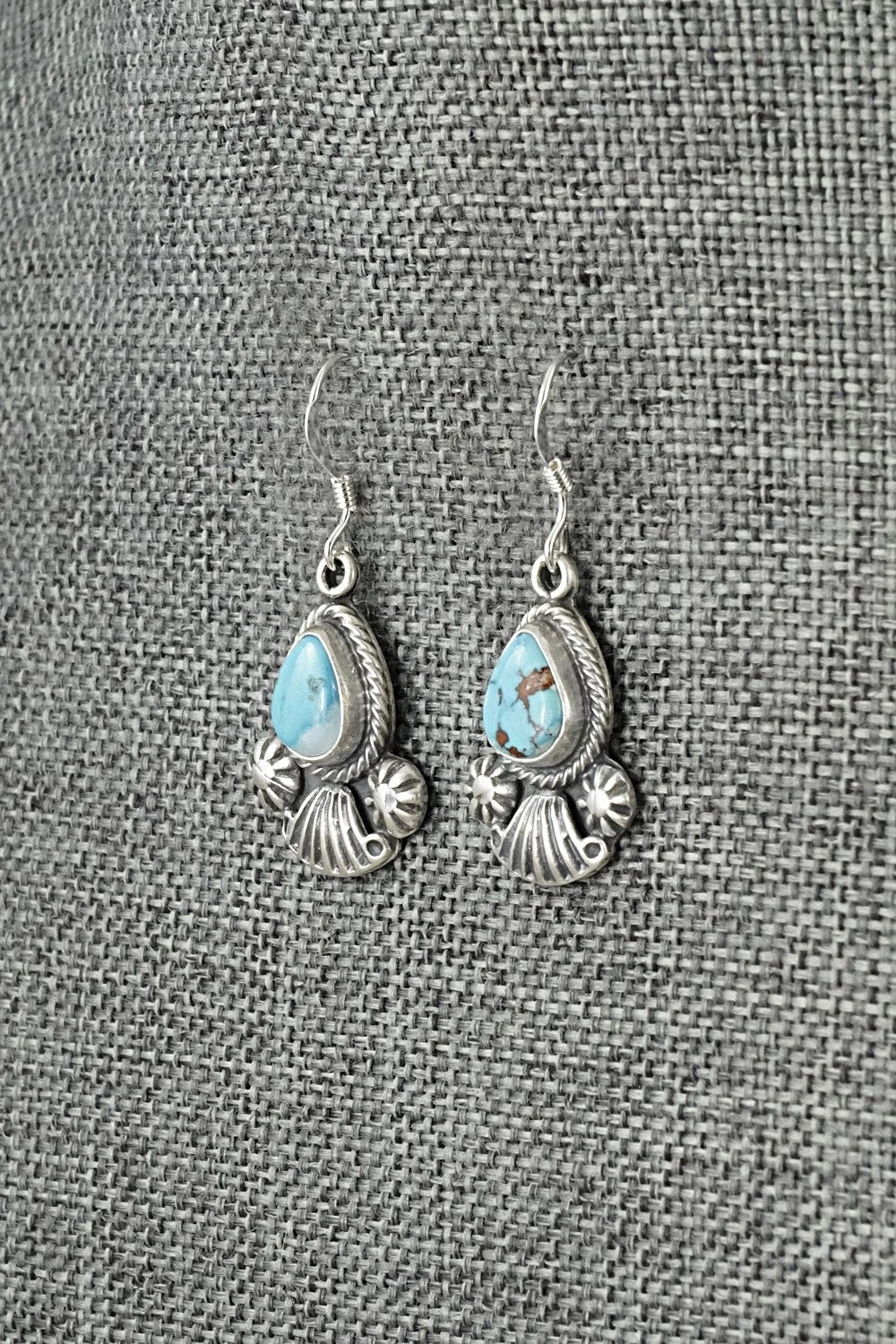 Turquoise & Sterling Silver Earrings - Verley Betone