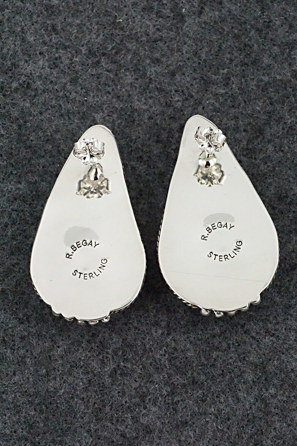 Turquoise & Sterling Silver Earrings - Rena Begay