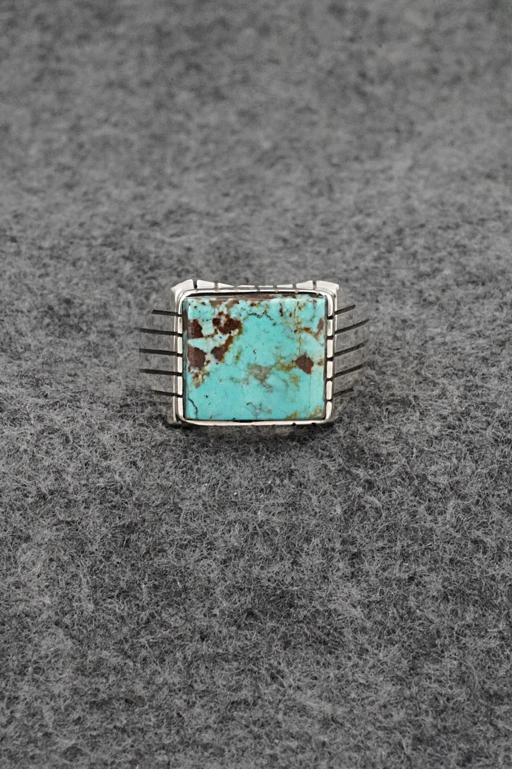 Turquoise & Sterling Silver Ring - Trevor Jack - Size 11.5