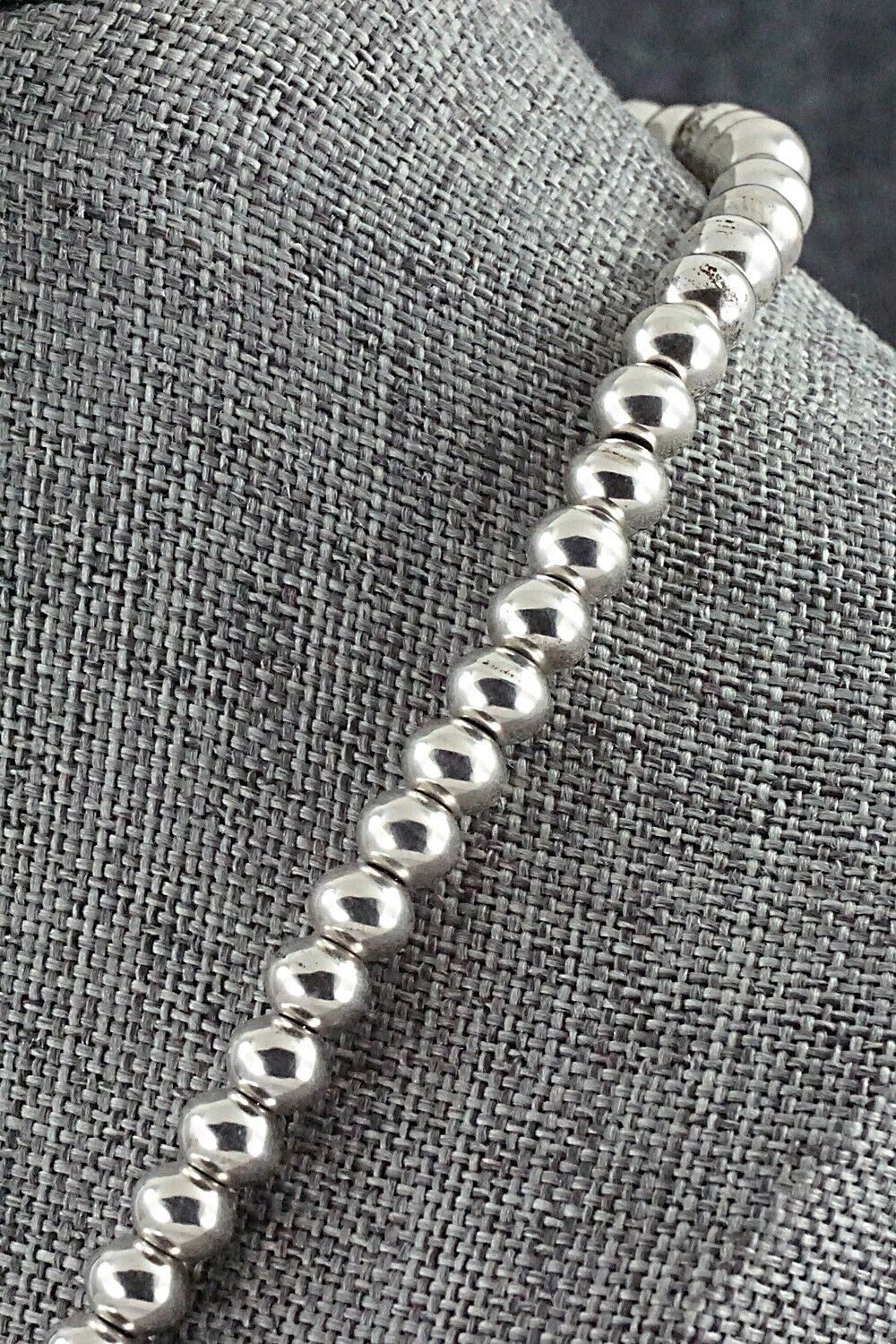 Sterling Silver Navajo Pearl Necklace - Dorinda Mariano