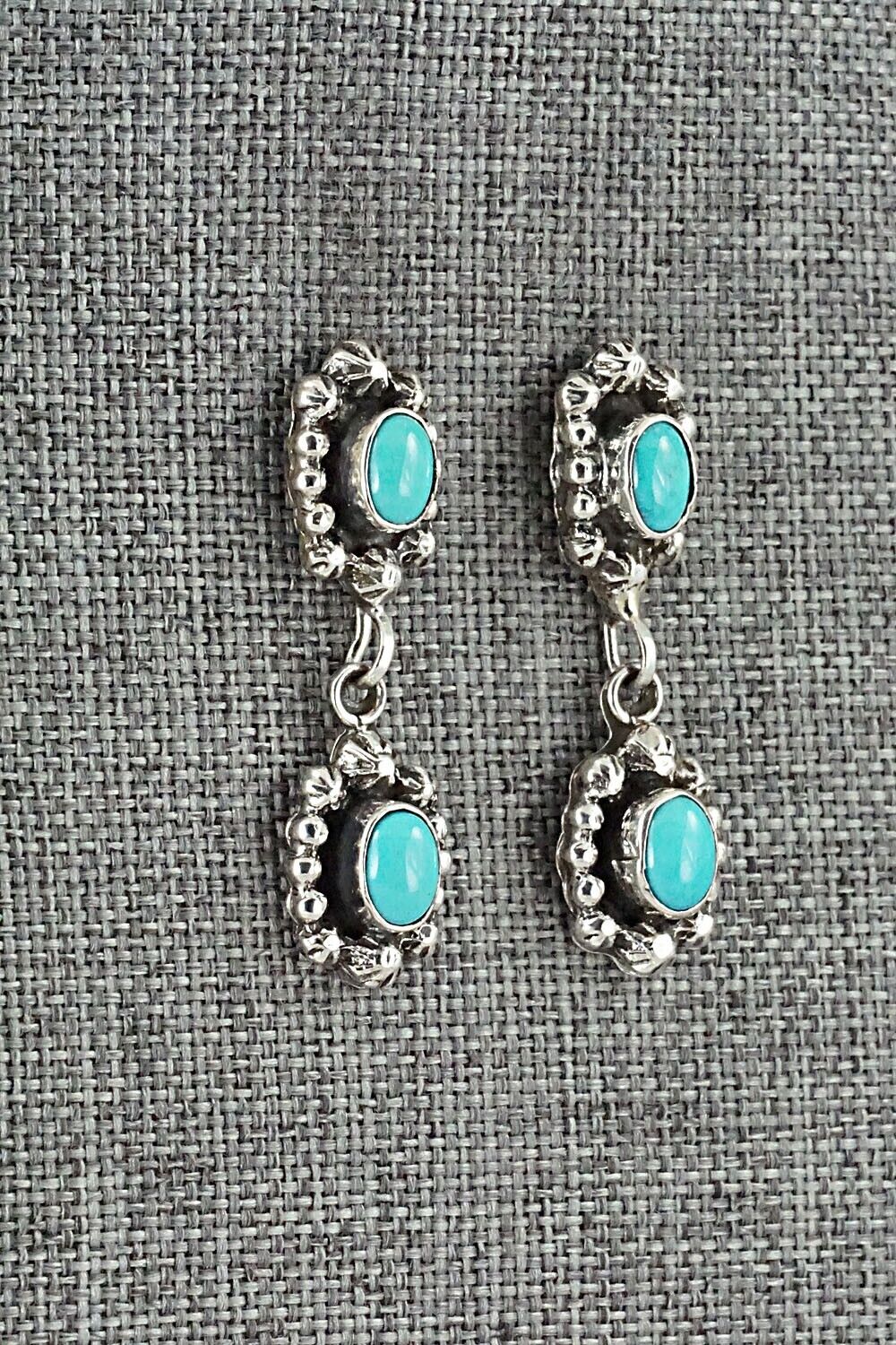 Turquoise & Sterling Silver Earrings - Lorretta Smith