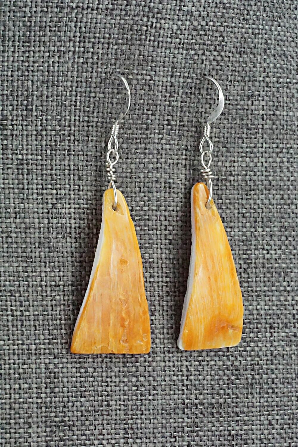 Spiny Oyster & Sterling Silver Earrings - Louise Joe