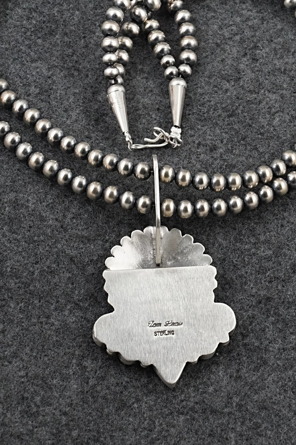 Turquoise & Sterling Silver Necklace - Tom Lewis