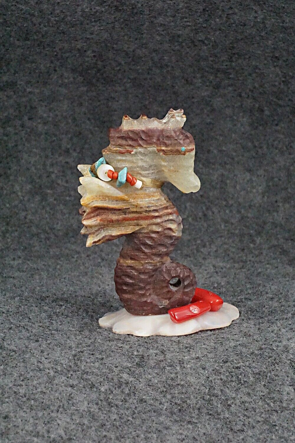 Seahorse Zuni Fetish Carving - Douglas Martza