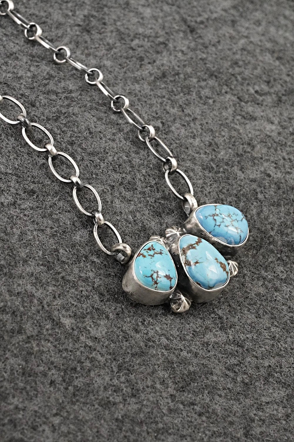 Turquoise & Sterling Silver Necklace - Darrin Livingston
