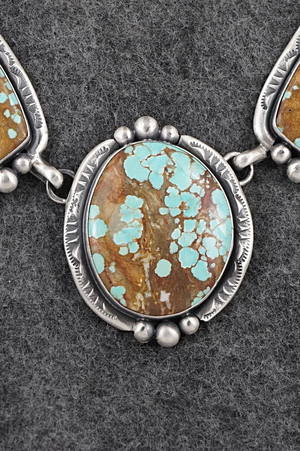 Turquoise & Sterling Silver Necklace and Earrings Set - Paul Livingston