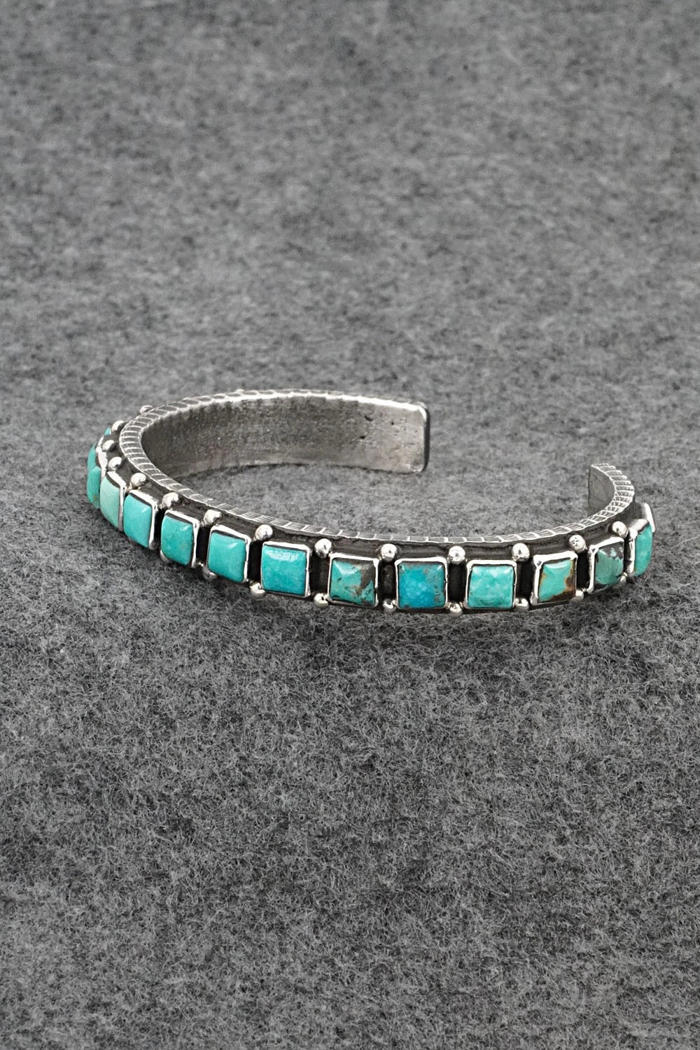 Turquoise & Sterling Silver Bracelet - Ernest Rangel