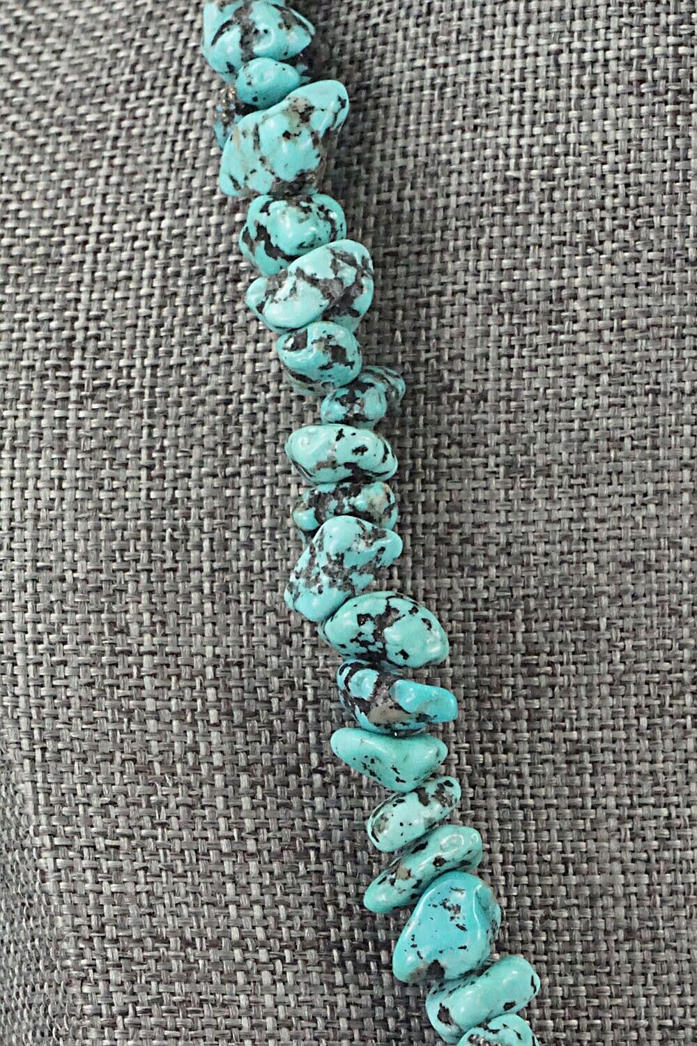 Turquoise & Sterling Silver Necklace 22" - Louise Joe