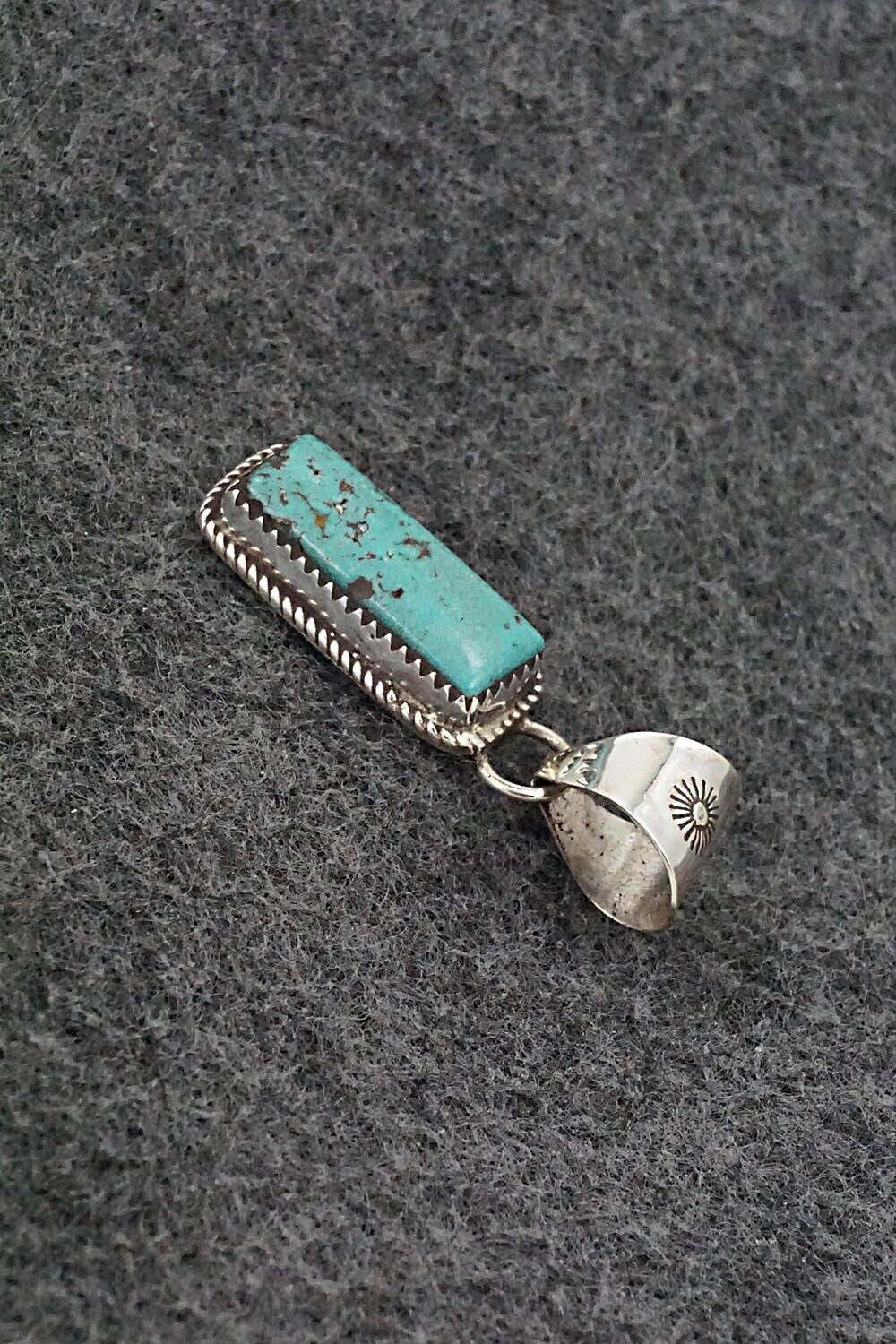 Turquoise & Sterling Silver Pendant - Ernest Hawthorne