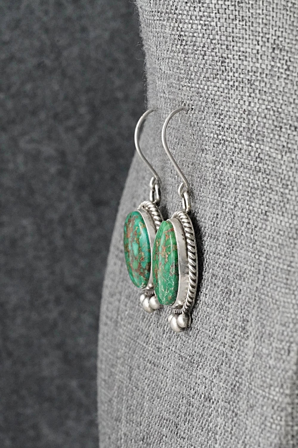 Turquoise & Sterling Silver Earrings - Eugene Gruber