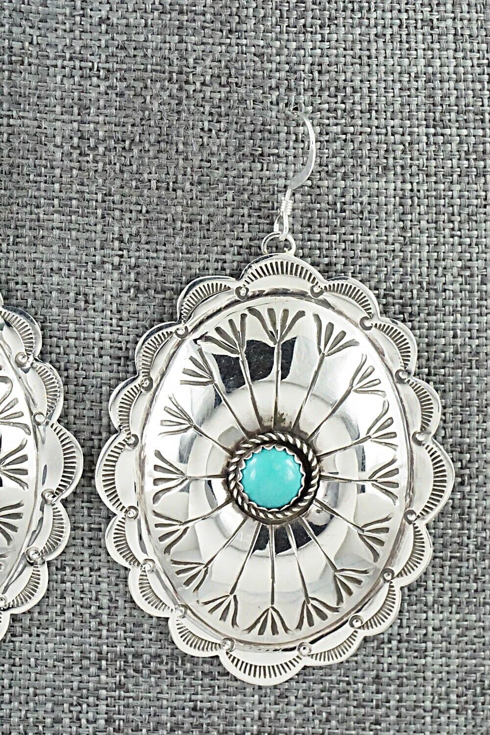Turquoise and Sterling Silver Earrings - Jimmie James