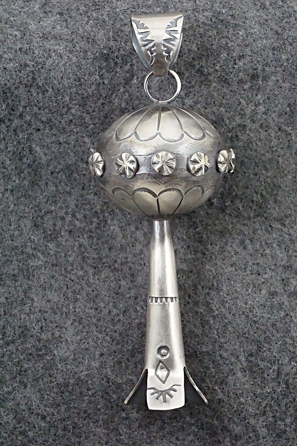Sterling Silver Blossom Pendant - Tim Yazzie