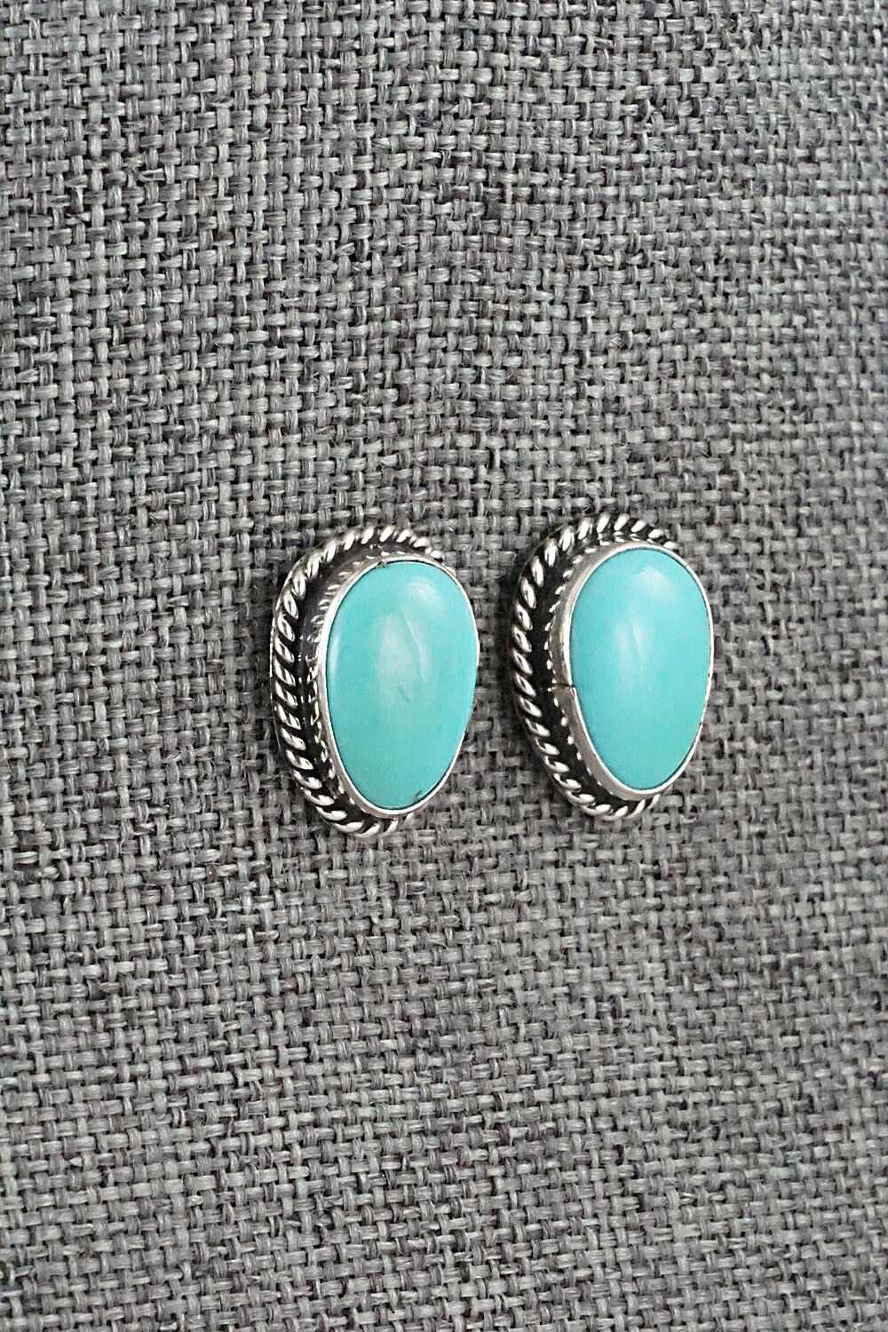 Turquoise & Sterling Silver Earrings - Marco Begaye