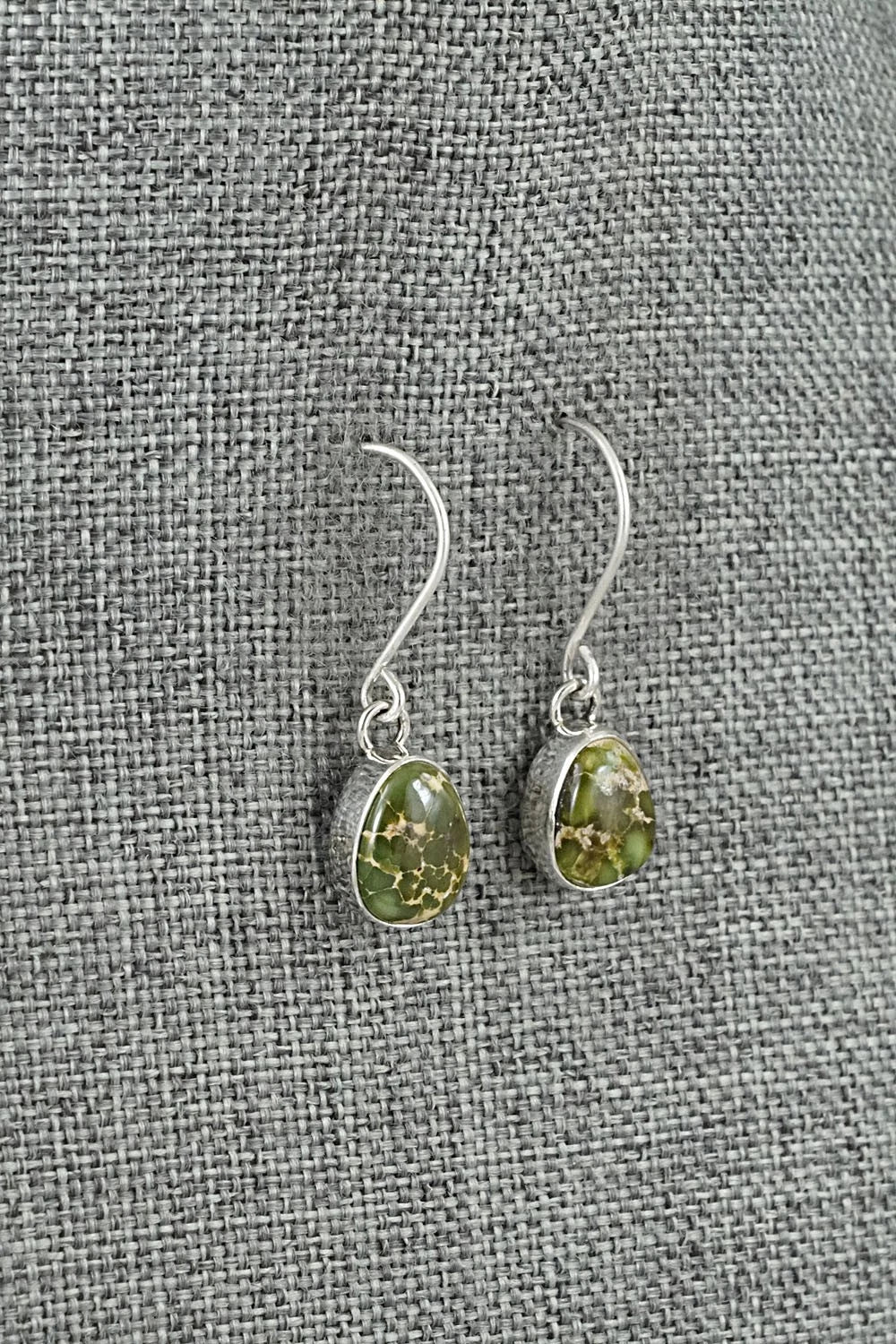 Turquoise & Sterling Silver Earrings - Eugene Gruber