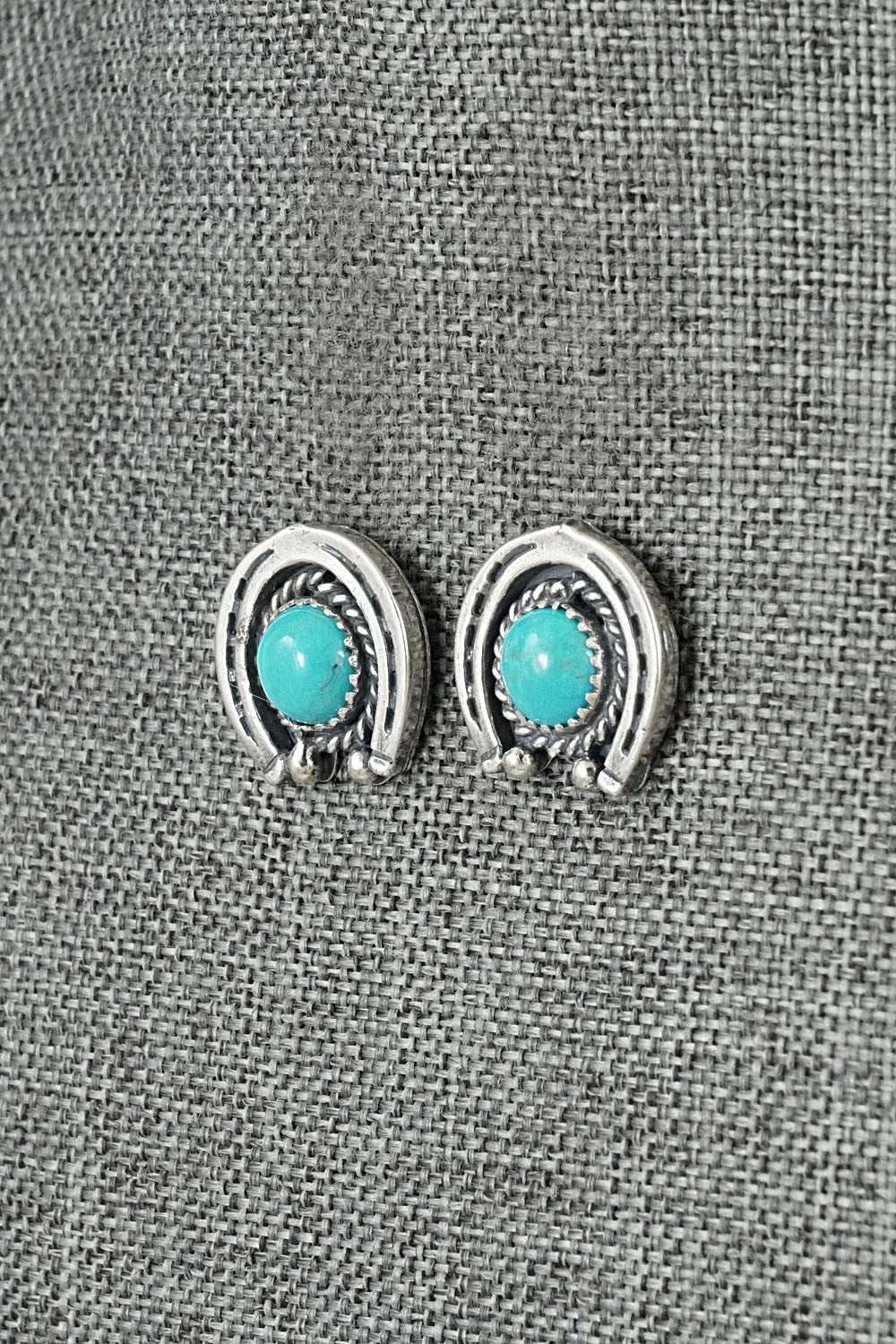 Turquoise & Sterling Silver Earrings - Annette Chiquito