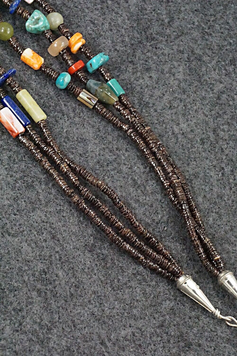 Multi-Stone and Sterling Silver Necklace - Helen Tsosie