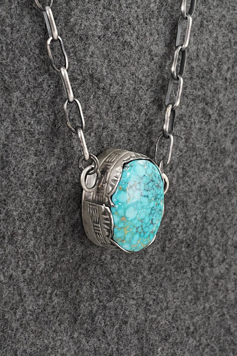 Turquoise & Sterling Silver Necklace - Paul Livingston