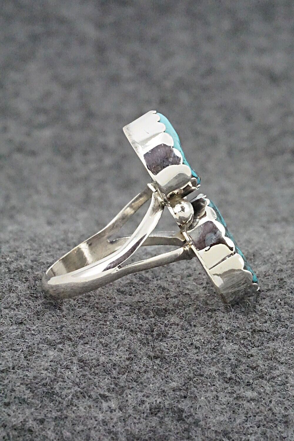 Turquoise & Sterling Silver Ring - Pearlene Spencer - Size 7