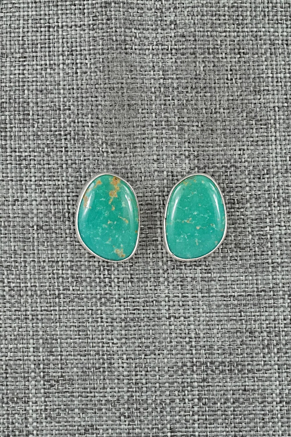 Turquoise & Sterling Silver Earrings - Eugene Gruber