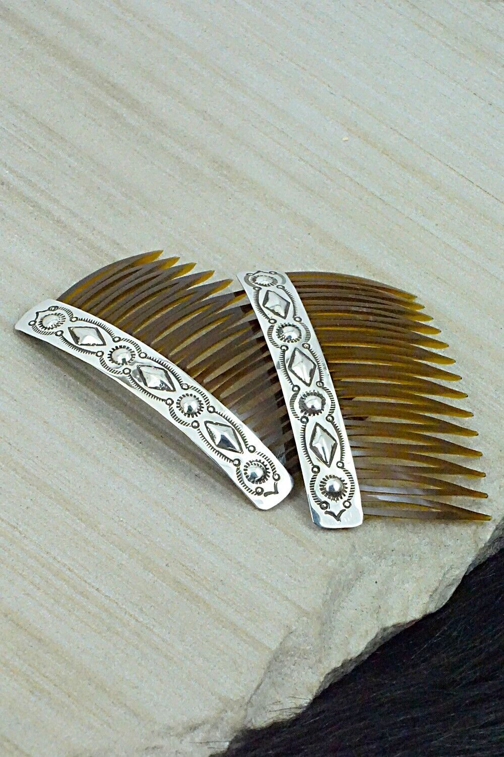 Sterling Silver Hair Combs - Jennie Blackgoat