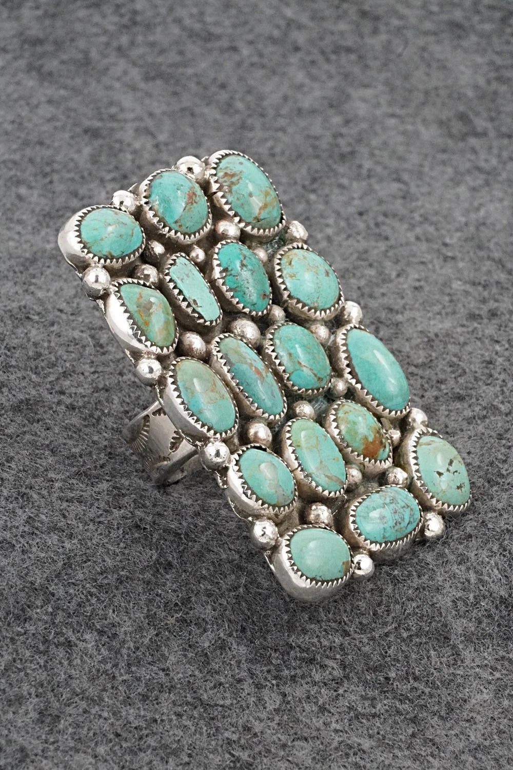 Turquoise & Sterling Silver Ring - Priscilla Reeder - Size 10