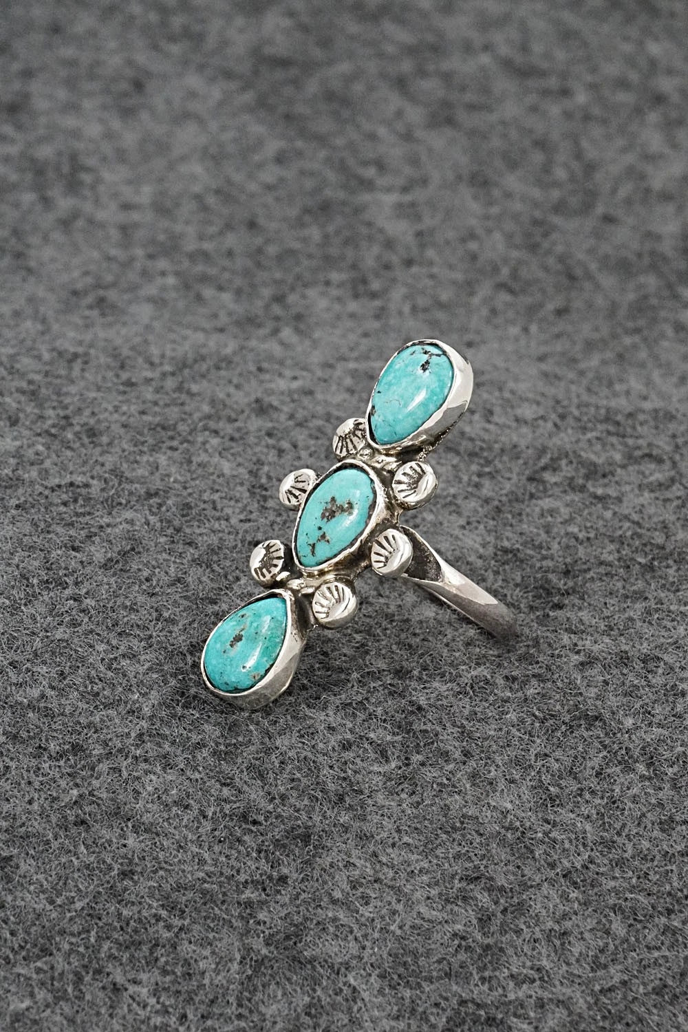 Turquoise & Sterling Silver Ring - Priscilla Reeder - Size 8